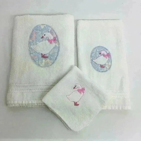 Fieldcrest Towel Set 3 PC Bath Towel Hand Towel & Fingertip Towel Bathroom VTG - Picture 1 of 2